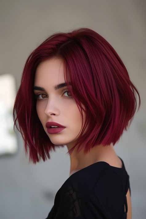 Pelo Color Vino, Rock Culture, Bob Hair Color, Haircut Inspo, Gorgeous Hair Color, Makijaż Smokey Eye, Hair Braid, Short Hair Color, Red Hair Color