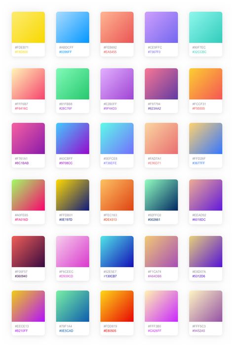 그라데이션 Gradient Palette, Radial Gradient, Colors Gradient, Linear Gradient, Flat Color Palette, Ui Color, Gradient Color Design, Color Gradients, Color Design Inspiration