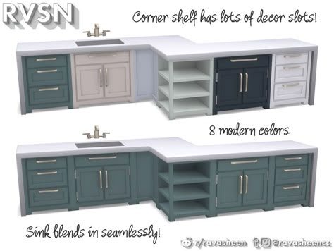 Sims 4 Cc Kitchen, Sims 4 Kitchen, Resource Furniture, Mod Furniture, Cc Furniture, The Sims 4 Packs, Sims 4 Cc Folder, Casas The Sims 4, Sims Four