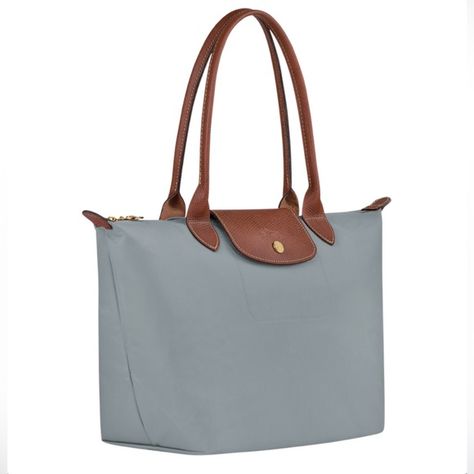 longchamp le pliage original medium tote bag | color: steel Longchamp Bag, Medium Tote Bag, Longchamp Bags, Medium Tote, Steel Grey, The Trip, Longchamp Le Pliage, Womens Tote Bags, Fashion Accessories