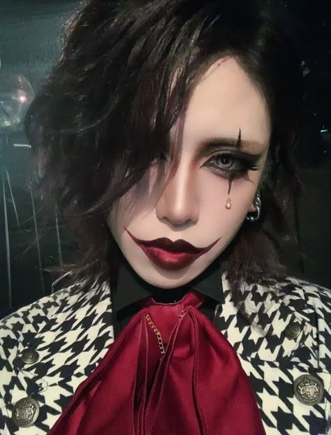 Jester Makeup, Visual Kei Makeup, Trad Goth Makeup, Goth Eye Makeup, Rock Makeup, Kei Visual, Swag Makeup, Goth Makeup, Creative Makeup Looks