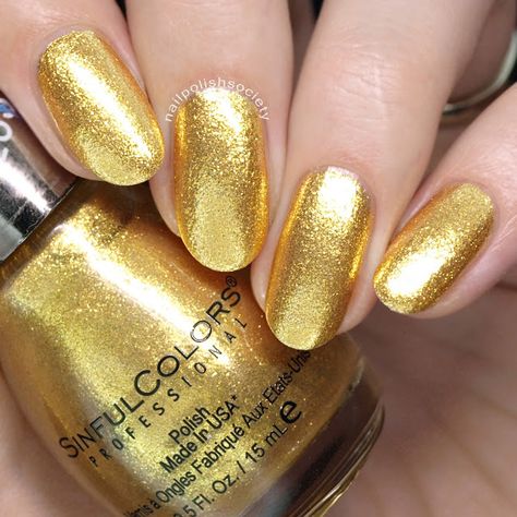 Sinful Colors - About Last Night Vanessa Hudgens Festival, Umbre Nails, Sophisticated Nails, Nail Paint Shades, Nail Polish Nail Art, Gold Nail Polish, Nails Gold, About Last Night, Nail Polish Brands