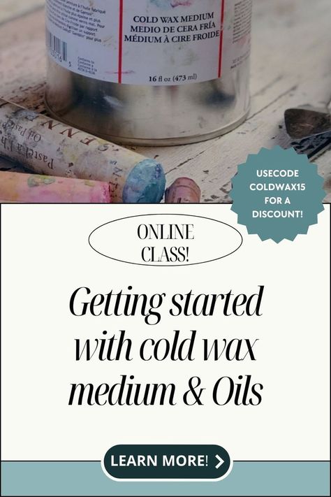 [Promocode: COLDWAX15] Cold wax medium is a cool and exciting way to make art. This online class will teach you all you need to know, so you can start making beautiful and textured paintings that really stand out! It's fun and a bit addictive too! #oils #mixedmediaart #mixedmediaartist Online Painting Classes, Cold Wax Painting, Texture Tools, Representational Art, Wax Painting, My Favourite Subject, Learn How To Paint, Encaustic Art, Abstract Painters