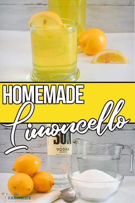 photo collage of limoncello in a glass and ingredients with text which reads homemade limoncello Homemade Limoncello Recipe, Lemoncello Recipes, Lemon Cello Recipe, Freezing Leftovers, Making Limoncello, Limoncello Recipe, Homemade Limoncello, Italian Liqueur, Italian Drinks