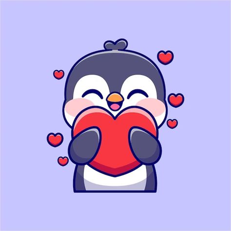 Catalyststuff | Freepik Heart Cartoon, Whatsapp Stickers, Kids Clothes Patterns, Holiday Icon, Vector Icons Illustration, Cute Penguin, Clothes Pattern, Cute Penguins, Icon Illustration