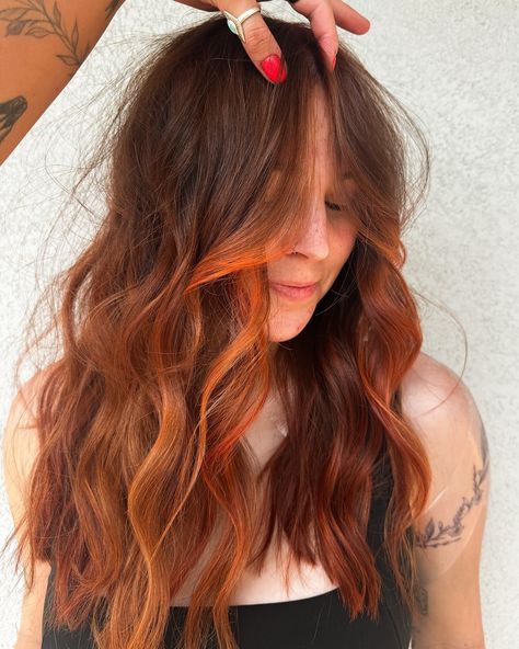 I will need all the new coppers from @dangerjonescreative @dangerjonesbalayage immediately if not sooner! Root: 6-46 + 7-4 + 5-0 Ends: 9-4 Ends at the bowl: Burnout + Hotwire #dangerjonescreative #tonedbydangerjones #dangerjonesnew #copperhair #livedincopper #livedinhair #livedinblonde #copperbalayage #copperinspo🧡☄️🍁💥 #fallhairtrends #fallhairinspo #newhair #utahcolorist #utahhairstylist #utahgirl #beauty #hairtrends Copper Balayage, Fall Hair Trends, Copper Hair, Fall Hair, Hair Trends, New Hair, Hair Stylist, Hair Color, Blonde