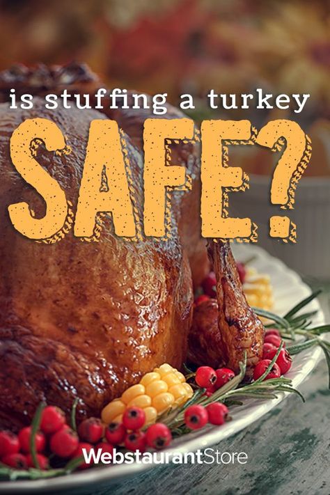 Alright, before Thanksgiving turkey prep begins, let's talk about stuffing a turkey. The traditional stuffing recipe is to cook it inside the turkey. However, chefs and other professionals have since become wary of this method due to health concerns. Before you start preparing for your Thanksgiving feast, it is important to understand what stuffing is, why stuffing a turkey is unsafe, and how to properly prepare your stuffing. Turkey Recipes With Stuffing Inside, Stuffing A Turkey, Cooking A Stuffed Turkey, Turkey Temperature, How To Make Stuffing, Preparing A Turkey, Traditional Stuffing Recipe, Turkey Prep, Best Stuffing