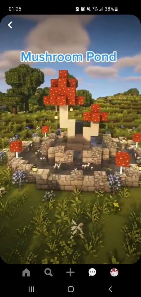 Mushroom Biome Minecraft Builds, Mushroom Biome House Minecraft, Fairy Mushroom Minecraft, Minecraft Mushroom Library, Mushroom City Minecraft, Mushroom Island Minecraft Builds, Mushroom Pond Minecraft, Minecraft Mushroom Fountain, Minecraft Mushroom Decor