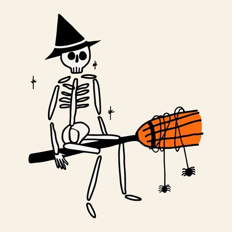 Spooky Season Drawing Ideas, Pumpkin Skeleton Tattoo, Halloween Illustration Witch, Whiteboard Art Halloween, Whiteboard Halloween Art, Doodle Ideas Halloween, Skeleton Cute Drawing, White Board Halloween Drawings, Hallowen Draws Ideas