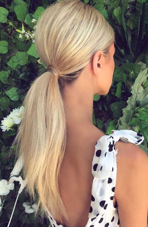 Playful Ponytails | Styling the classic wedding ponytail - TANIA MARAS | bespoke wedding headpieces + wedding veils Low Pony Hairstyles, Wedding Ponytail, Cute Ponytail Hairstyles, Low Ponytail Hairstyles, Pony Hairstyles, Easy Hairstyles For Medium Hair, Sopot, Low Ponytail, Sleek Ponytail