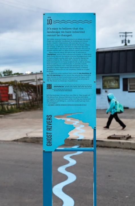 A River Remembered - Landscape Architecture Magazine Landscape Architecture Magazine, Interpretive Signage, Park Signage, Wayfinding Signage Design, Wayfinding Design, Public Artwork, Exterior Signage, Environmental Graphic Design, Wayfinding Signage