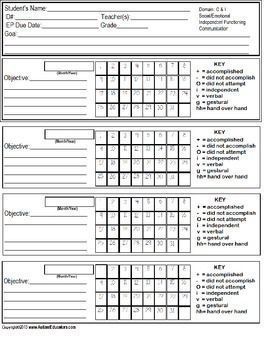 Iep Data Collection, Iep Organization, Data Collection Sheets, Life Skills Classroom, Sped Classroom, Co Teaching, Goal Tracking, Data Tracking, Teaching Special Education