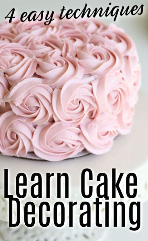 Easy Elegant Cakes Decorating, Easy Icing Cake Designs, Learn To Decorate Cakes, Best Cake Icing Recipe For Decorating, Learning To Decorate Cakes, Decorate Cake For Beginners, Best Icing To Decorate Cakes, Frosting Tips For Cakes, Icing Techniques For Cakes