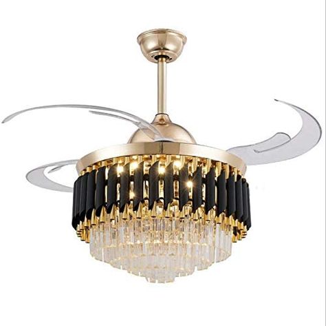 Amazon.com: Sky Demons 42” Modern luxury Fandelier Crystal Chandelier Lamp Ceiling Fan light with Invisible Retractable Blades for Living Room Dining Room Kitchen,French Gold: Kitchen & Dining Fandelier Crystal, Luxury Ceiling Fan, Fan Chandelier, Crystal Ceiling Fan, Kitchen French, Elegant Lighting Fixtures, Chandelier Fan, Living Room Restaurant, Lamp Ceiling