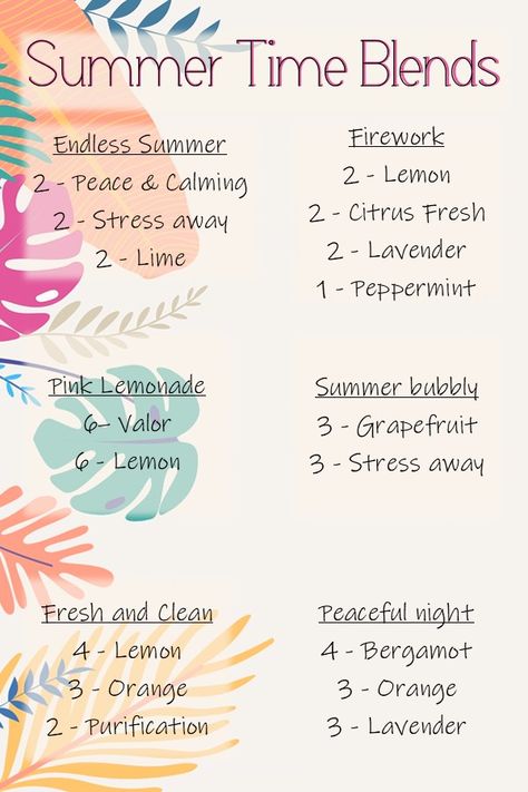 Essential Oils Diffuser Blends, Young Living Diffuser Recipes, Candle Recipes, Summer Essential Oils, Young Living Oils Recipes, Sleep Faster, Herbal Essence, Living Oils Recipes, Essential Oil Perfumes Recipes