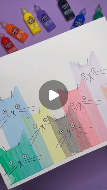 130K likes, 1,276 comments - timmsevitz on July 6, 2023: "😻🎨 This cat scrape painting is such a fun and easy kid art activity for the summer. Fabric paint scrape painting is a great kids craft if...". Cats Painting Easy, Paint Scrape Art, Puff Paint Ideas, Painting Kids Crafts, Cat Painting Easy, Scrape Art, Kids Crafts Summer, Kids Painting Projects, Art Projects Kids