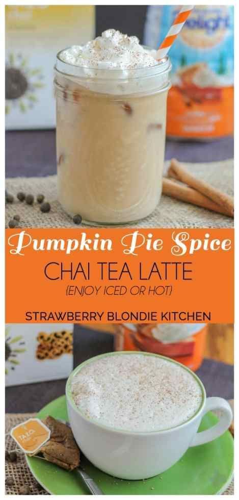 Pumpkin Pie Spice Chai Tea Latte #pumpkincoffee #hotchocolate #Mocharecipes #falldrinks #hotdrinks #latterecipes, #warmdrinkrecipes, #slowcookerrecipes Pumpkin Pie Creamer, Chia Tea Latte Recipe, Pumpkin Chai Tea, Strawberry Blondie, Chai Tea Latte Recipe, Pumpkin Spice Tea, Chai Latte Recipe, Pumpkin Spice Creamer, Iced Chai Latte