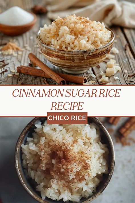 Craving a quick and delicious snack? 🍚 Try our Cinnamon Sugar Rice recipe - perfect to satisfy your sweet tooth craving! Sugar Rice Recipes, Rice With Cinnamon, Sweet Rice Dishes, Sweet Rice Recipe Easy, Sweet Brown Rice, Sweet Rice Recipe, Minute Rice Recipes, Cinnamon Rice, Sweet Tooth Craving