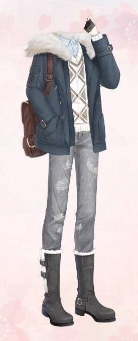 Winter Outfits Drawing Male, Anime Winter Clothes, How To Draw Hoodies, Cute Winter Coats, Boys Winter Clothes, Fashion Sketches Dresses, Dress Sketches, Winter Outfits Men, Fashion Design Sketches