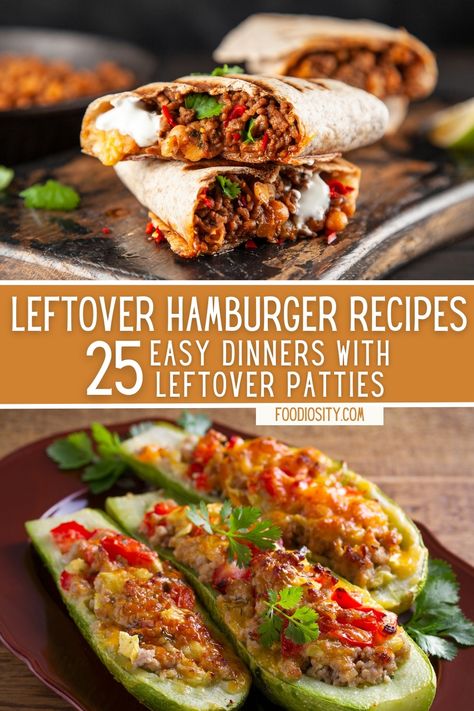 Leftover Hamburger Meat, Leftover Hamburger Patties, Leftover Fried Chicken Recipes, Hamburger Recipes Easy, Burger Patty Recipe, Beef Patties Recipes, Hamburger Recipes Patty, Grilled Burger Recipes, Burger Recipes Beef