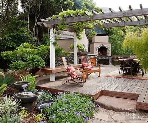 Personalize your patio in a weekend by building a pergola. Dream Patio, Pergola Ideas, Building A Pergola, Pergola Attached To House, Patio Fireplace, Pergola Design, Pergola Canopy, Wooden Pergola, Backyard Pergola