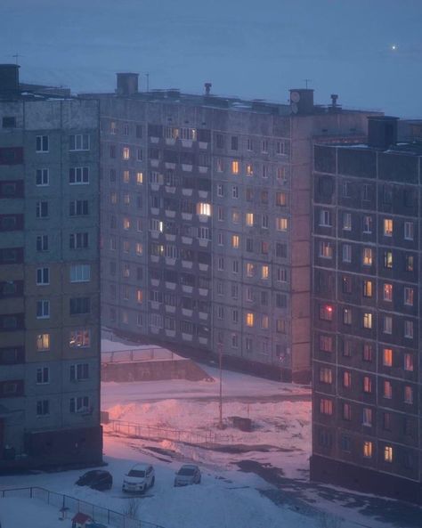 Bloc Party, Russian Winter, Europe Aesthetic, European Aesthetic, East Europe, Chernobyl, Brutalism, Winter Aesthetic, Night City