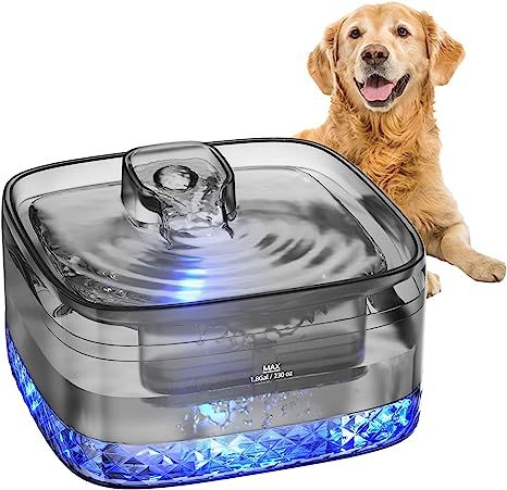 Dog Water Fountain for Large Dogs, 230oz/1.8Gal/7L Large Automatic Pet Water Dispenser, Cat Water Fountain Dog Water Bowl Dispenser with Cleaning Tool & Replacement Filters, for S-L Dogs and Multi-Pet, #furbabies, #pets, #puppies, #cats, #amazonfinds, #pettoys Water Fountain For Dogs, Dog Fountain, Dog Water Bowl, Water Tips, Dog Water Fountain, Cat Water Bowl, Cat Fountain, Emergency Water, Water Tray