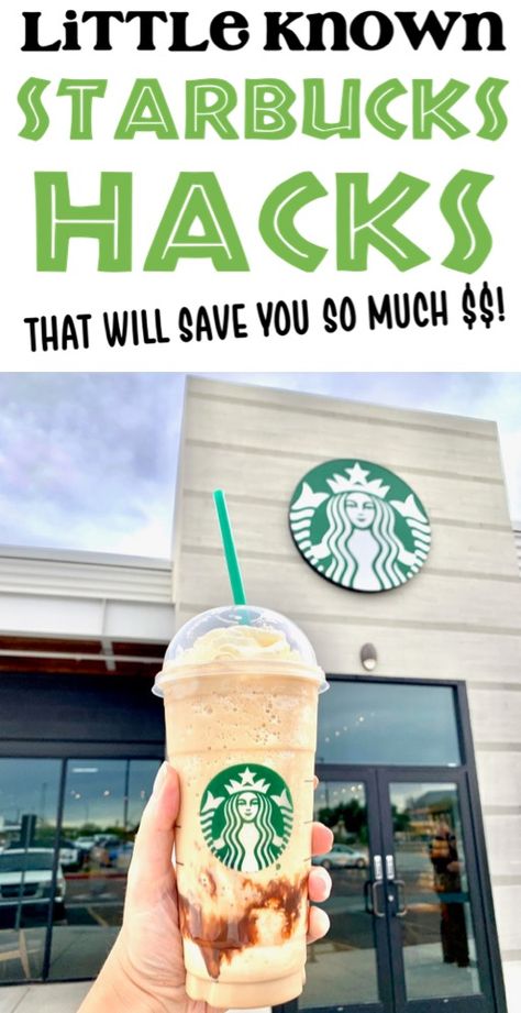 Starbucks Drinks to Try + Secret Menu Hacks!  These little known tips and tricks for ordering Starbucks coffee and tea will save you SO much! How To Order Coffee At Starbucks, Starbucks Nutrition Guide, Best Caffeine Drinks At Starbucks, Starbucks Drinks To Order Online, Starbucks Cheap Hacks, Starbucks Drink Under $5, Starbucks Must Try Drinks, Starbucks Recipes Under $5, Cheap Sweet Starbucks Drinks