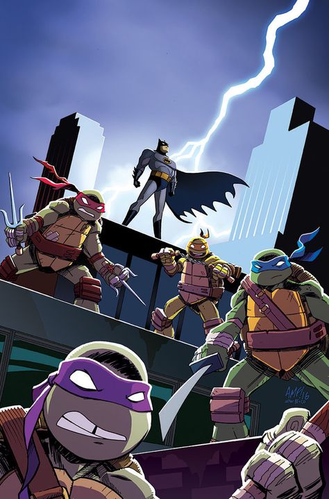 Batman/TMNT Adventures #1 Variant Cover by TonyFleecs on DeviantArt Tmnt Aesthetic Wallpaper, Batman Tmnt, Tmnt Wallpaper, Tmnt Fanart, Raphael Tmnt, Arte Nerd, Teenage Mutant Ninja Turtles Artwork, Teenage Mutant Ninja Turtles Art, Ninja Turtles Artwork