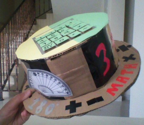 World Math Day Costumes, Math Hat Ideas, Math Hat Ideas Kids, Maths Hat Ideas Kids, Maths Day Costumes Kids, Math Costume, Math Hat, World Maths Day, Kindergarten Subtraction