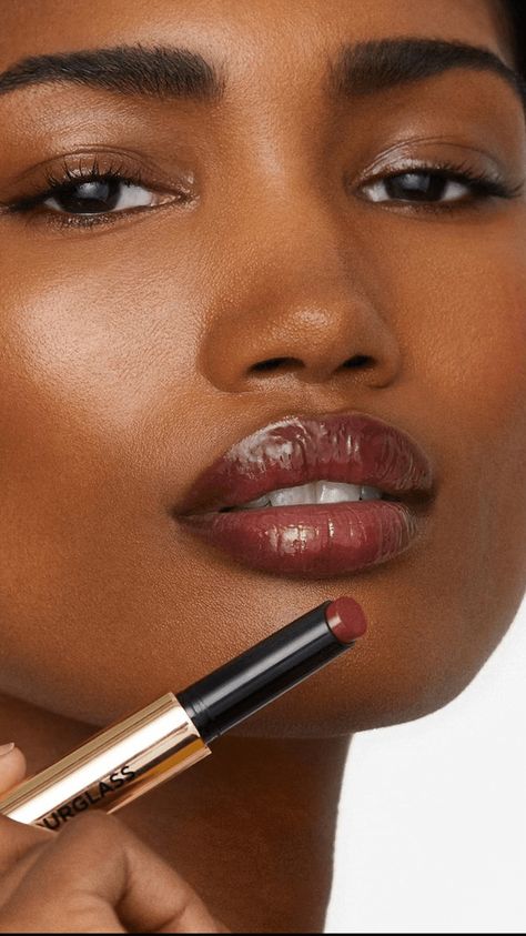 Cherry Cola Lips Are the Juicy TikTok Trend We'll Be Wearing All Summer Cola Lips, Berry Lip Gloss, Melanin Makeup, Cherry Lipstick, Dark Red Lips, Lip Trends, Face Art Makeup, Makeup For Black Skin, Berry Lips