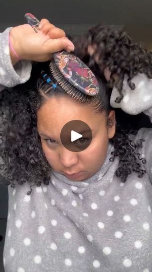 54K views · 723 reactions | Curly Rubberband Hairstyle | By Afrolecia | Facebook Updos On Natural Curly Hair, Rubberband Hairstyle, Mixed Curly Hair, Natural Curly Hair, Curl Hair, Curly Hairstyles, Curly Hair Styles Naturally, Girl Hairstyles