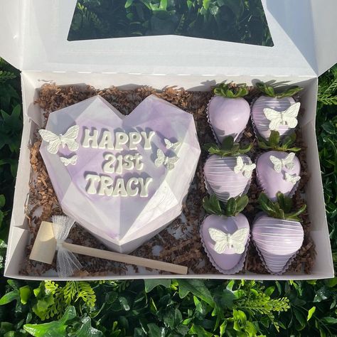 Lilac Strawberries, Dipped Berries, Garden Grove, Chocolate Covered Strawberries, Strawberries, Lilac, Birthday Gifts, Instagram Post, Instagram Posts