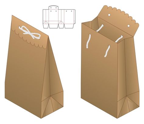 Packaging Die Cut, Diy Paper Bag, Paper Box Diy, Paper Bag Design, Paper Bag Crafts, Paper Box Template, Gift Bags Diy, Packaging Diy, Packaging Ideas Business