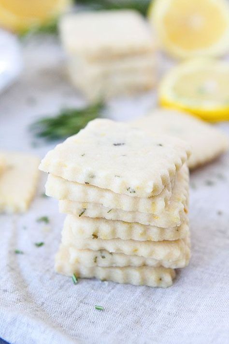 Lemon Rosemary Shortbread Cookies Rosemary Shortbread Cookies, Rosemary Shortbread, Lemon Cookies Recipes, Shortbread Recipe, Buttery Shortbread Cookies, Buttery Shortbread, Shortbread Cookie Recipe, Lemon Rosemary, Shortbread Recipes