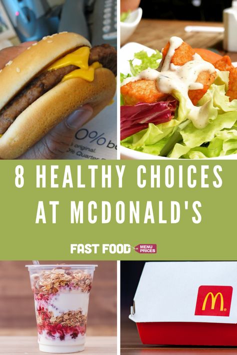 Fortunately, McDonald’s also has you covered when it comes to grabbing a satisfying and healthy meal. Check out the eight McDonald’s healthy choices below to order next time you swing through the drive through. Healthy Mcdonalds Breakfast, High Protein Mcdonalds, Calorie Deficit Mcdonalds, Low Calorie Mcdonalds, Healthy Options At Fast Food, Healthy Mcdonalds Options, Fast Food Healthy Choices, Mcdonald’s Breakfast, Fast Food Hacks