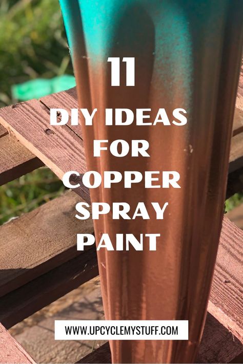 Get inspired by these fun and easy spray painting ideas - using copper to create trendy accents for your home.    Update old junk and unused items and updated your interior style without spending lots of time on prep work or lots of money on supplies.      Cheap and funky diy makeover ideas you can do in an afternoon.    Easy Home Decor Updates | Spray Paint Projects | Easy DIY Projects | #copperdecorideas #copperaccents #diydecor Spray Paint Projects Upcycling, Decorating With Copper Accents, Hammered Spray Paint Diy Projects, Copper Crafts Ideas Diy Projects, Copper Home Accents, Copper Diy Crafts, Paint Fan Blades, Metallic Spray Paint Ideas, Copper Spray Paint Ideas