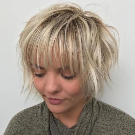 Shorter Shag for Fine Hair with See-Through Bangs Long Hair With Layers, Haircut For Long Hair, Kort Bob, Messy Bob, Haircuts For Long Hair With Layers, Short Shag Haircuts, Textured Haircut, Fine Straight Hair, Hair With Layers