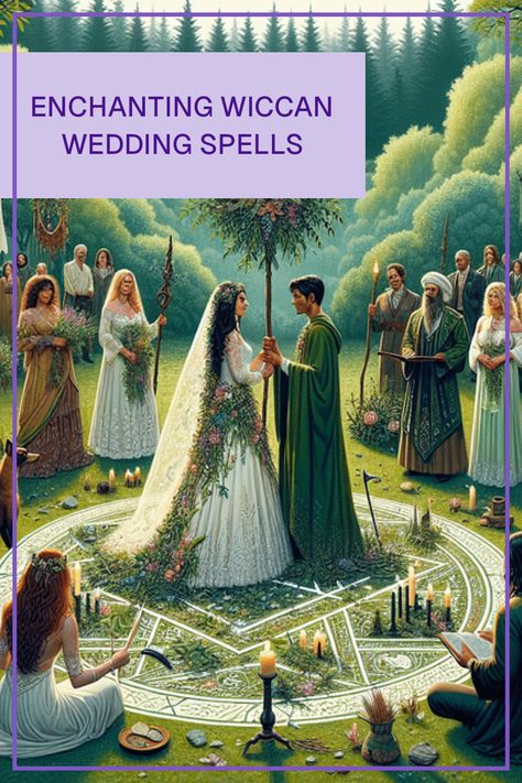 Discover the magic of a Wiccan wedding! Learn how to infuse your special day with love spells and celebrate in mystical harmony. Unfold the secrets of a spellbinding celebration of love with this inspirational guide. Welsh Wedding Traditions, Wiccan Wedding Traditions, Witchy Wedding Favors, Witchcraft Wedding, Celtic Handfasting Ceremony, Witchy Wedding Ideas, Pagan Wedding Ideas, Wedding Officiant Business, Ceremony Circle