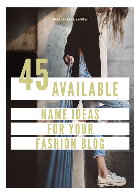 One of the hardest parts of starting a fashion blog is coming up with name ideas. When you have a name that you like, you then need to go and see if it is available as a .com – and a lot of times it is taken. I’ve brainstormed a list of catchy and memorable fashion blog […] Blog Names Inspiration, Fashion Names Ideas, Boutique Names Ideas, Fashion Blog Names, Domain Name Ideas, Fashion Hashtags, Boutique Names, Western Outfits Men, Fashion Logo Branding