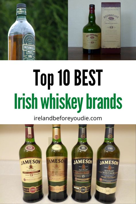 Some of the best Irish whiskey brands are widely regarded as being part of the top echelon of the world’s greatest whiskeys. Good Whiskey Brands, Bourbon Whiskey Brands, Whiskey Tasting Party, Irish Whiskey Brands, Best Irish Whiskey, Irish Drinks, Bottle Lamps, Single Malt Whiskey, Jameson Irish Whiskey