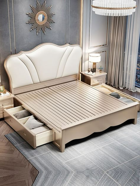 Luxury Apartment Decor, Green Sofa Living Room, Bathroom Furniture Design, Box Bed Design, Double Bed Designs, Bed Headboard Design, Bedroom Interior Design Luxury, Wood Bedroom Furniture, Bed Design Modern