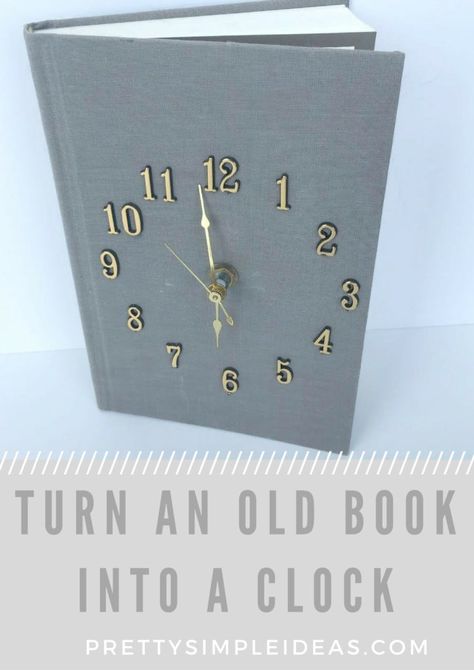 work-smart-2 Cool Clocks Creative, Diy Clocks, Clock Ideas, Diy Clock Ideas, Book Clock, Diy Photo Book, Wall Plant Hanger, Old Book Crafts, Recycled Books