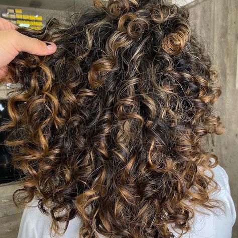 Curly Balayage Hair, Curly Highlights, Curly Hair Trends, Dark Curly Hair, Dyed Curly Hair, Highlights Curly Hair, Brown Curly Hair, Curly Hair Photos, Colored Curly Hair