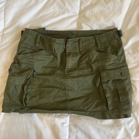 green cargo brandy skirt one size... - Depop Skirts Cargo, Cargo Skirt Green, Y2k Cargo Skirt, Green Y2k Skirt, Green Cargo Skirt, Cargo Skirts, Green Cargo Skirt Outfits, Cargo Mini Skirt, Brandy Skirt