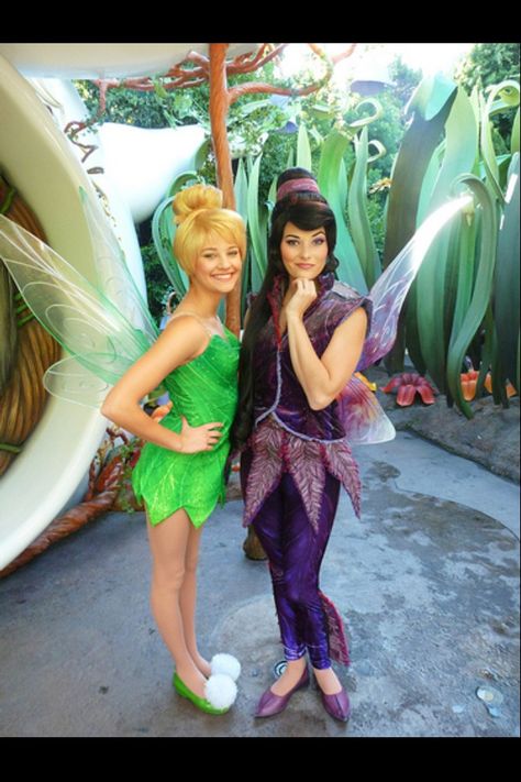 Silvermist And Fawn, Character Photoshoot, Disney Timeline, Disney Characters Couples, Tinkerbell Cosplay, Disney Couple Costumes, Disneyland Face Characters, Characters Costumes, Couples Disney