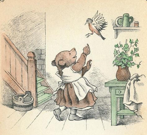 Little Bear Cartoon, Sweet Drawings, Maurice Sendak, Storybook Art, Fairytale Illustration, A Teddy Bear, Cute Cartoon Animals, Little Bear, Bear Art