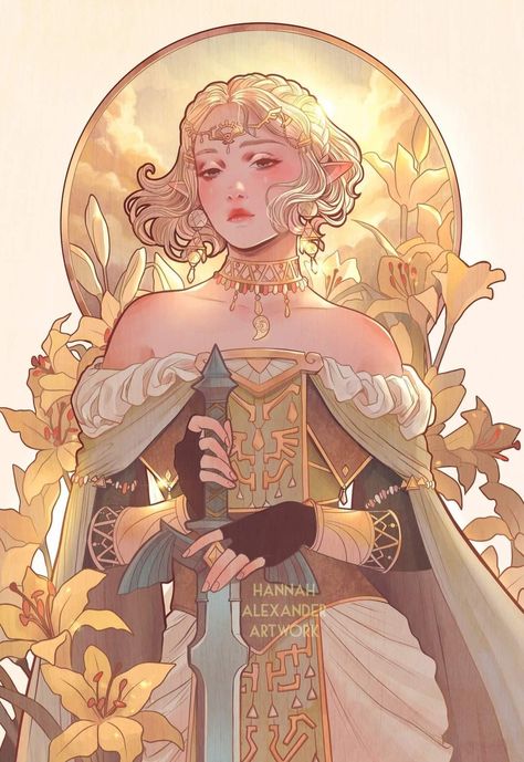 Hannah Alexander Artwork, Hannah Alexander, Pop Culture Art, Zelda Art, Art And Illustration, Dnd Characters, Art Plastique, Pretty Art, Legend Of Zelda