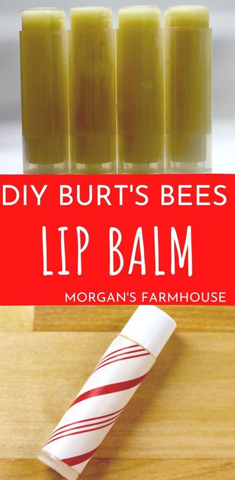 Essential Oil Lip Balm Recipe, Chapstick Diy, Beeswax Lip Balm Recipe, Bees Wax Lip Balm, Chapstick Recipe, Burts Bees Chapstick, Beeswax Diy, Burt's Bees Lip Balm, Essential Oil Lip Balm