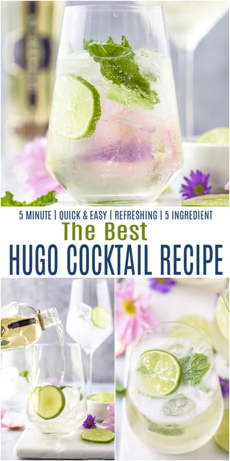 Hugo Cocktail, Italian Spritz, Best Summer Cocktails, Italian Drinks, Spritz Recipe, Spritz Cocktail, Italian Cocktails, Batch Cocktails, Prosecco Cocktails